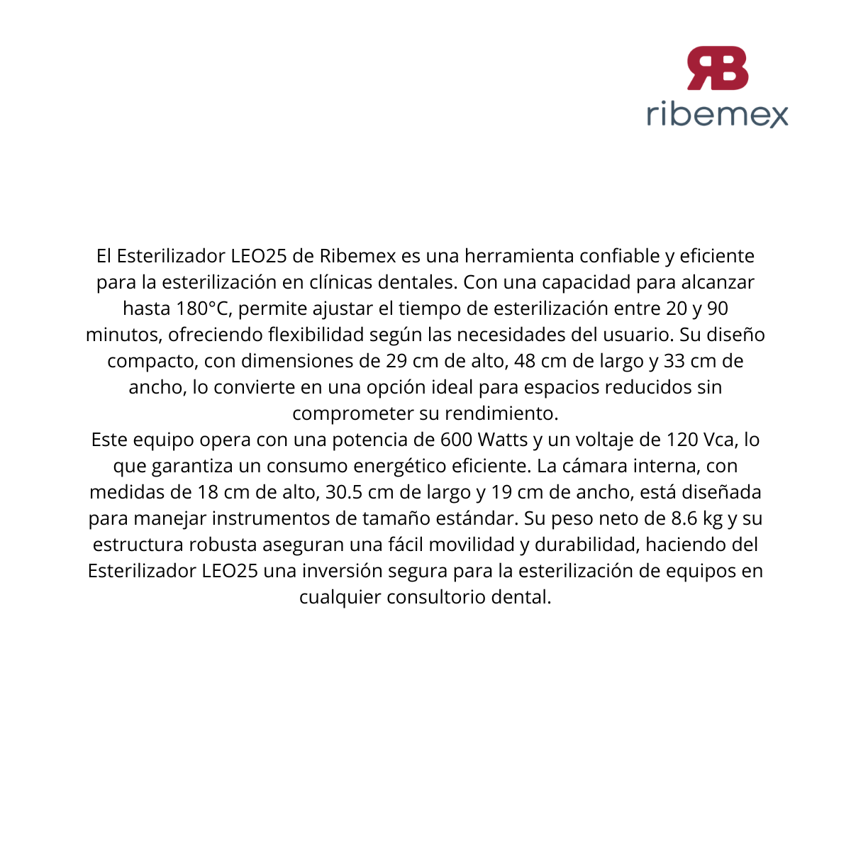 Esterilizador Digital Calor Seco Ribemex LEO25