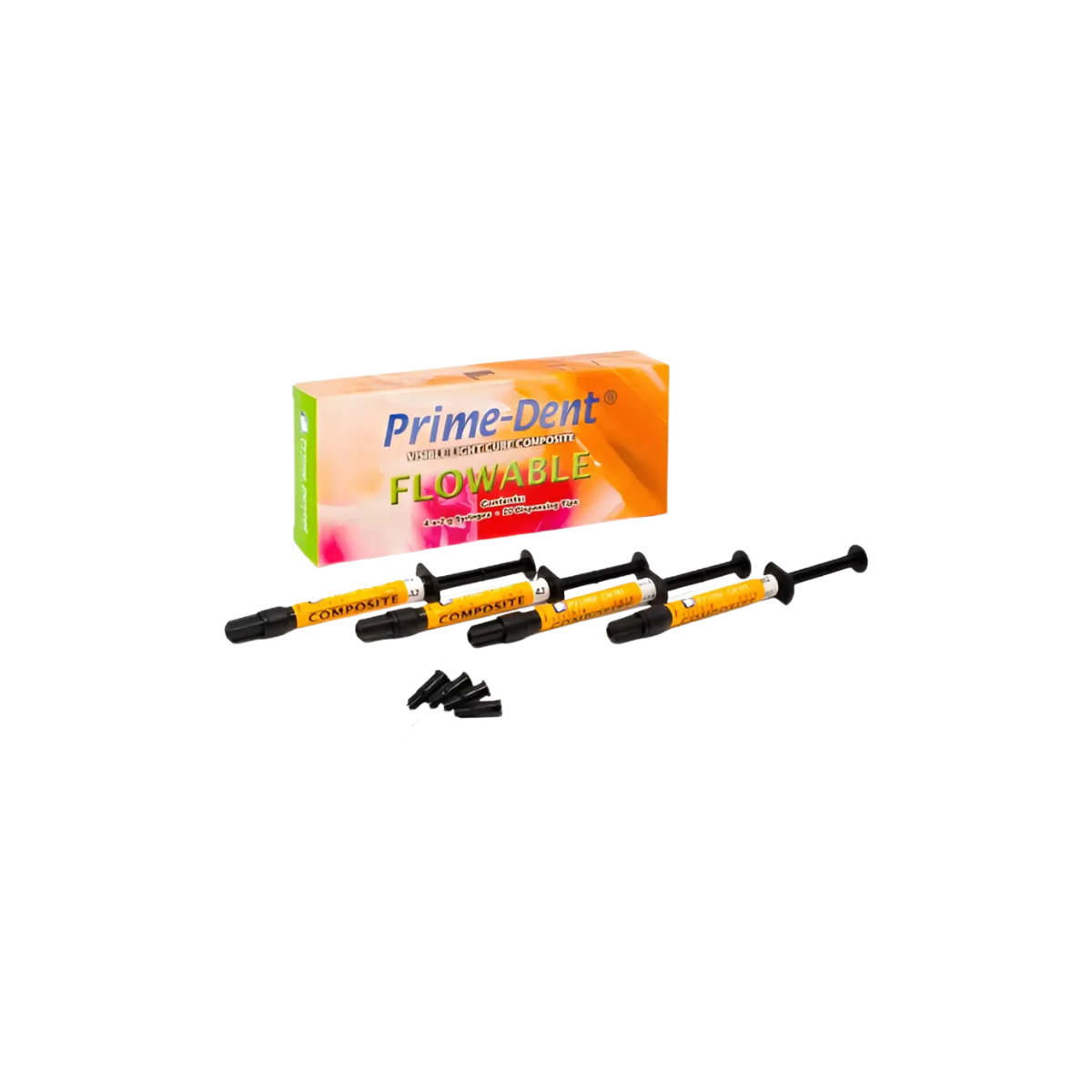 Kit De Resinas Fluidas Flowable Prime Dent 4 Jgs 2G (A2,A3,A3.5,B2)