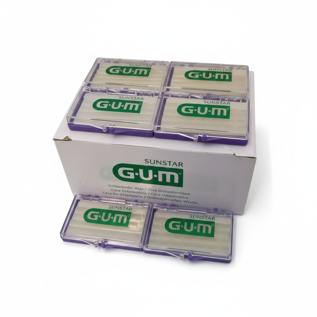 12 Estuches Cera Dental Para Brackets GUM Vitamina E y Aloe