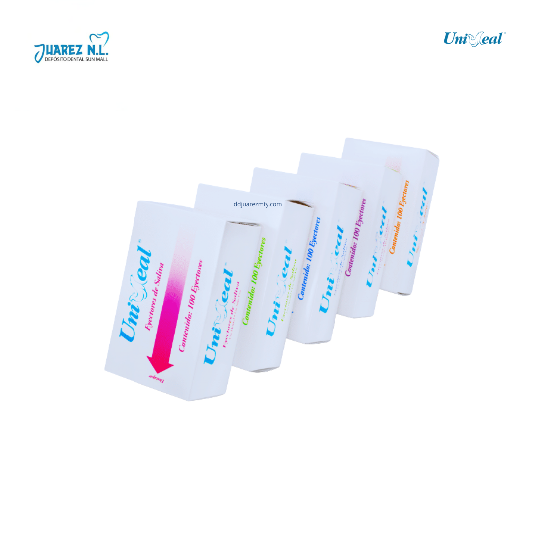 Eyectores Dentales De Saliva Uniseal De Colores - Deposito Dental Juarez
