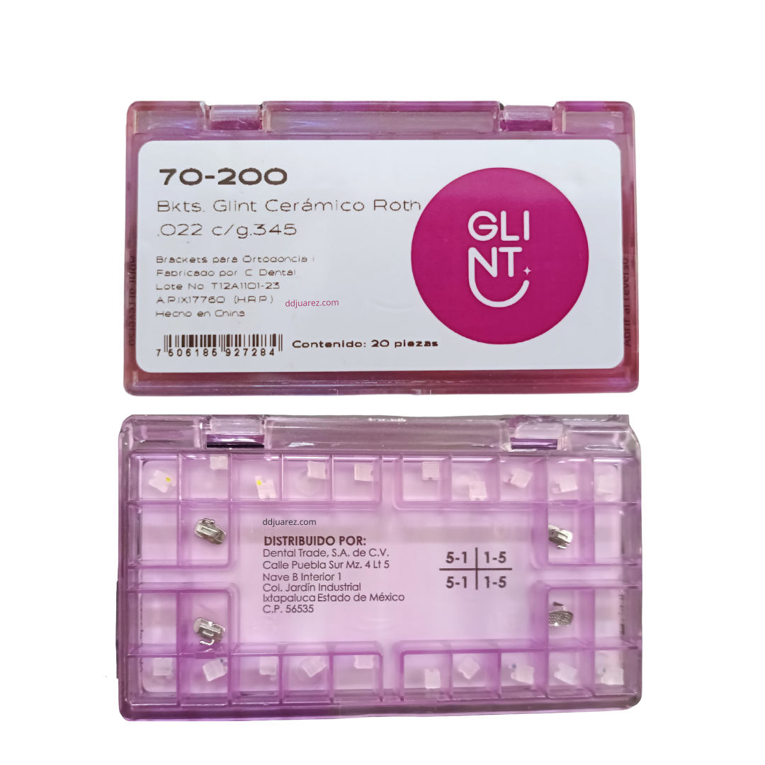 Brackets Cerámicos 0.022 Glint Borgatta - Deposito Dental Juarez