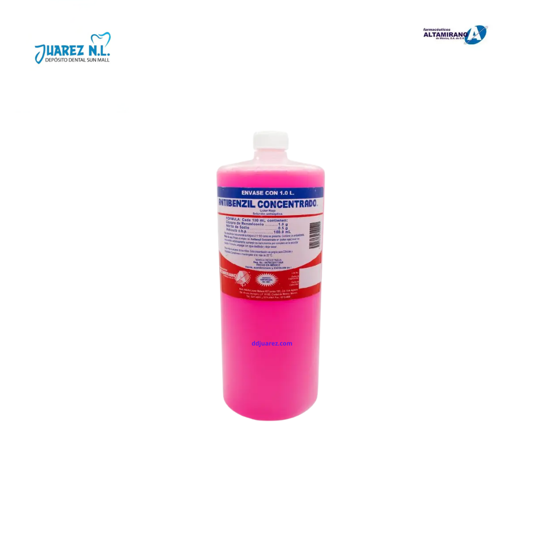 Antibenzil Desinfectante Concentrado Rojo - Deposito Dental Juarez