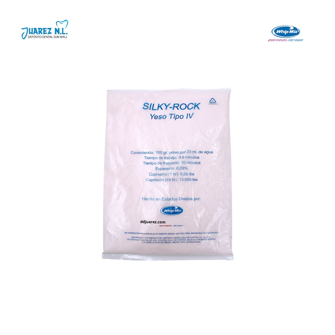 Yeso Velmix Whip Mix Rosa Silky Rock Tipo 4 - Deposito Dental Juarez
