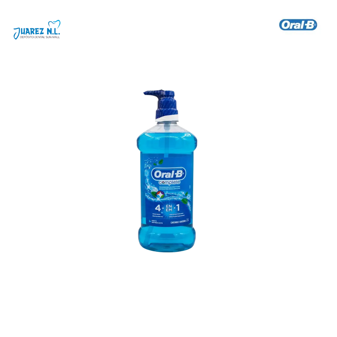 Enjuague Bucal Complete Menta 2 lt Oral-B Con Dispensador - Deposito Dental Juarez