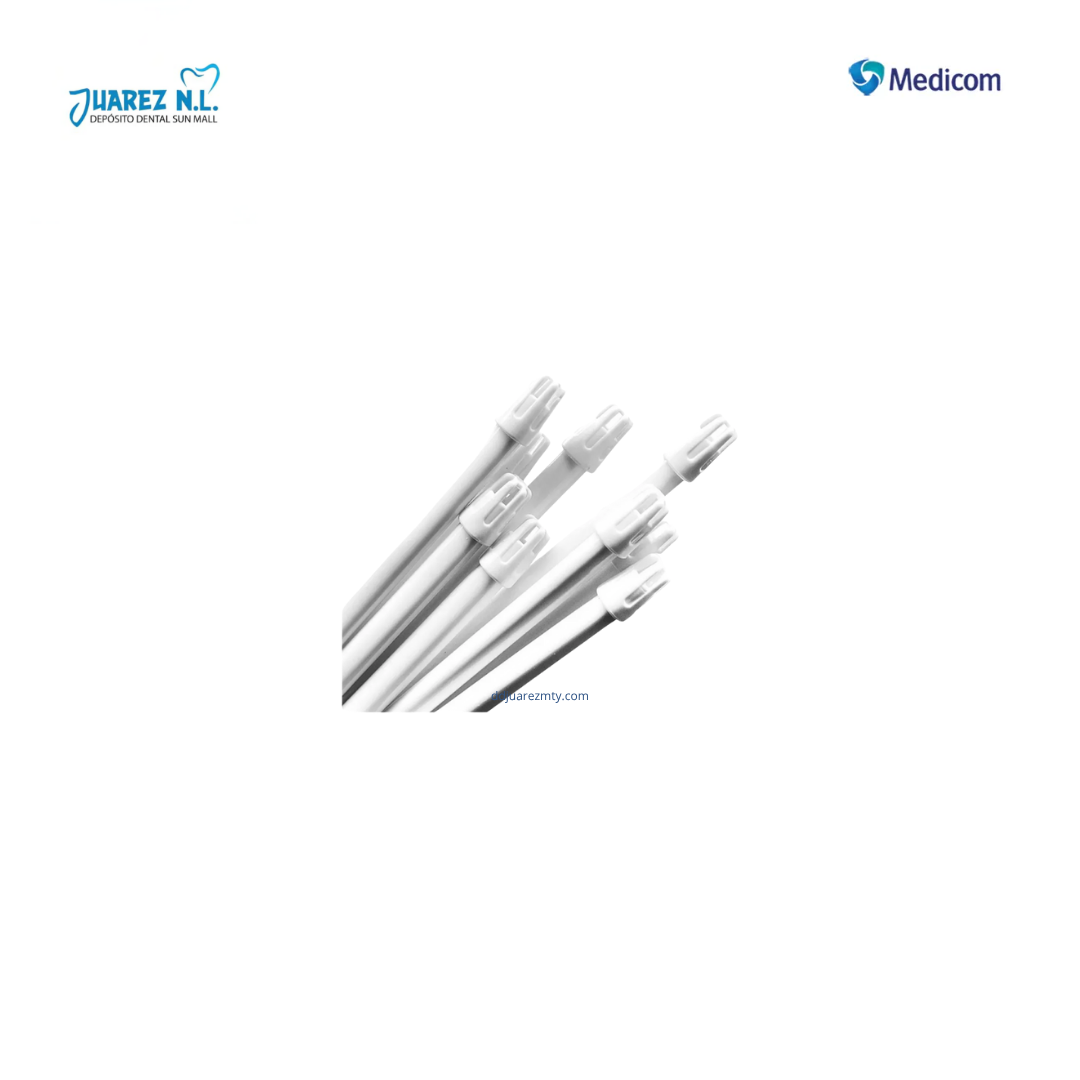 Eyectores Desechables Con 100 Medicom Transparente Con Azul