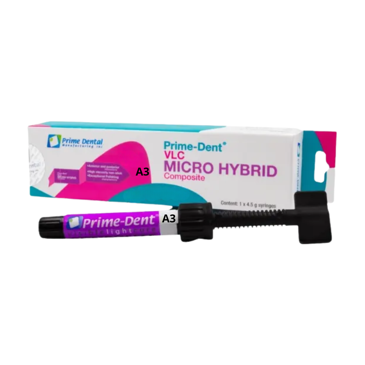 Resina Dental Micro Híbrida Prime Dent 4.5 Gr