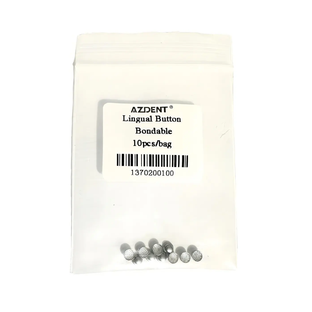 Botones Linguales Metalicos Ortodoncia Azdent 10 pzs