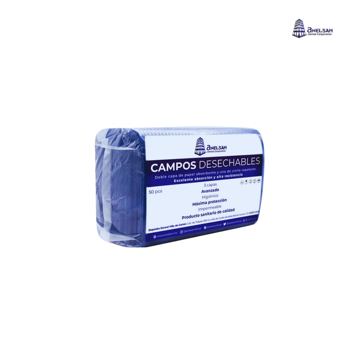 Campos Azules Anelsam con 50 Piezas