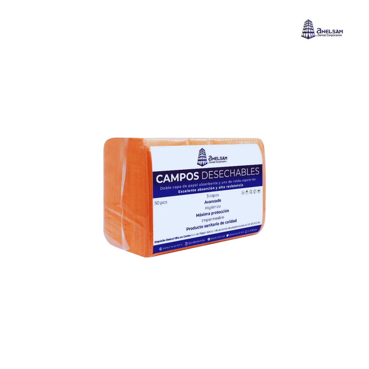 Campos Naranja Anelsam con 50 Piezas