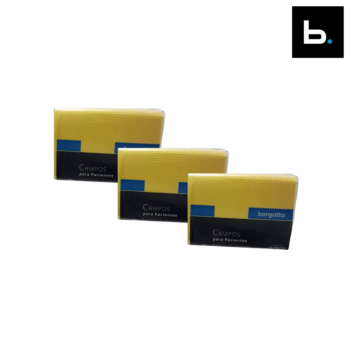 baberos campos quirurgicos desechables con 50 piezas borgatta - insumo dental profesional - Deposito Dental Juarez