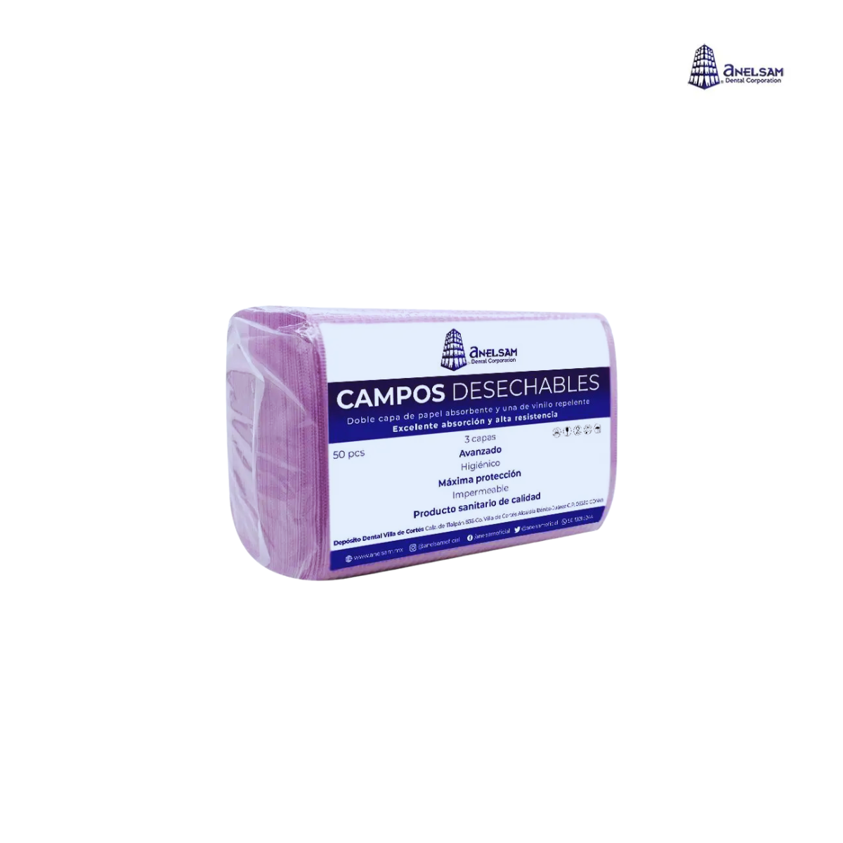Campos Violeta Anelsam con 50 Piezas