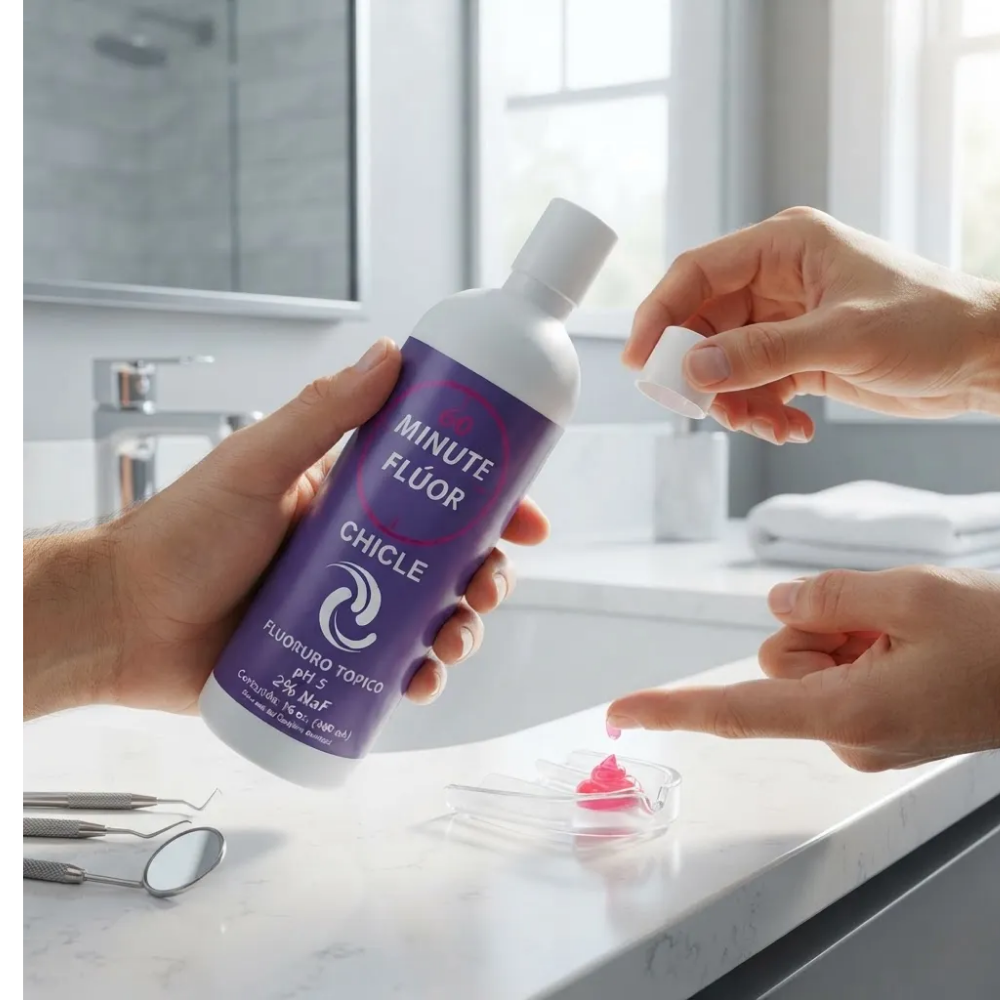 Fluoruro Topico Viarden Minute Fluor 250 ml - insumo dental profesional - Deposito Dental Juarez