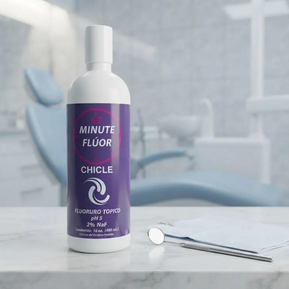 Fluoruro Topico Viarden Minute Fluor 250 ml - insumo dental profesional - Deposito Dental Juarez
