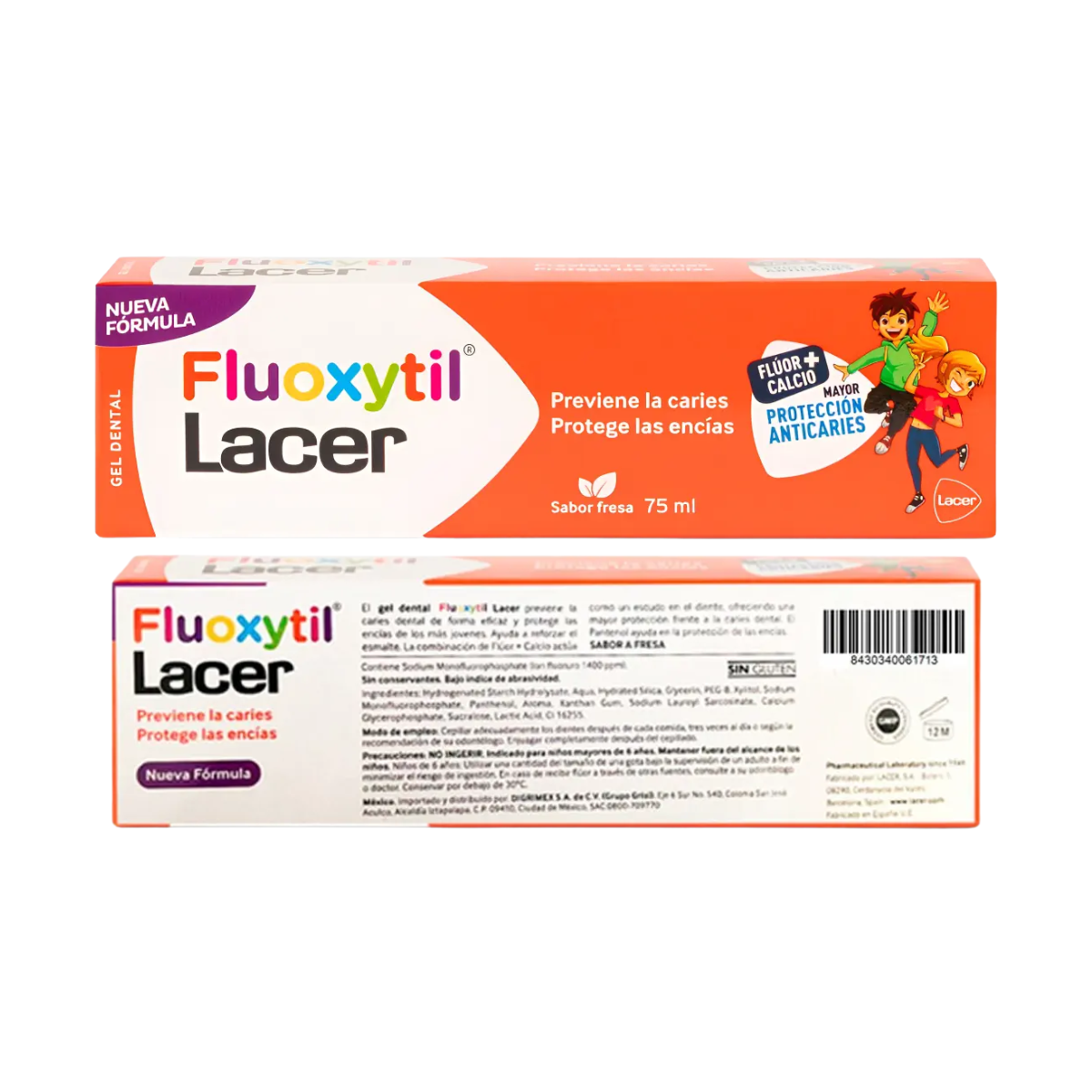 Fluoxytil Lacer Gel Dental Infantil 75 ml