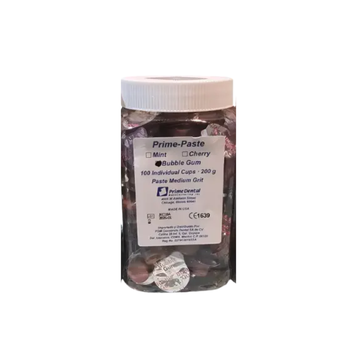Pasta Profilactica Buble Gum 100 Capsulas 200g Prime Dent