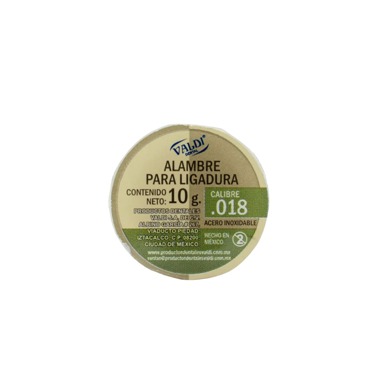 Rollo de Alambre de Latón #18 Laboratorio Dental Profesional