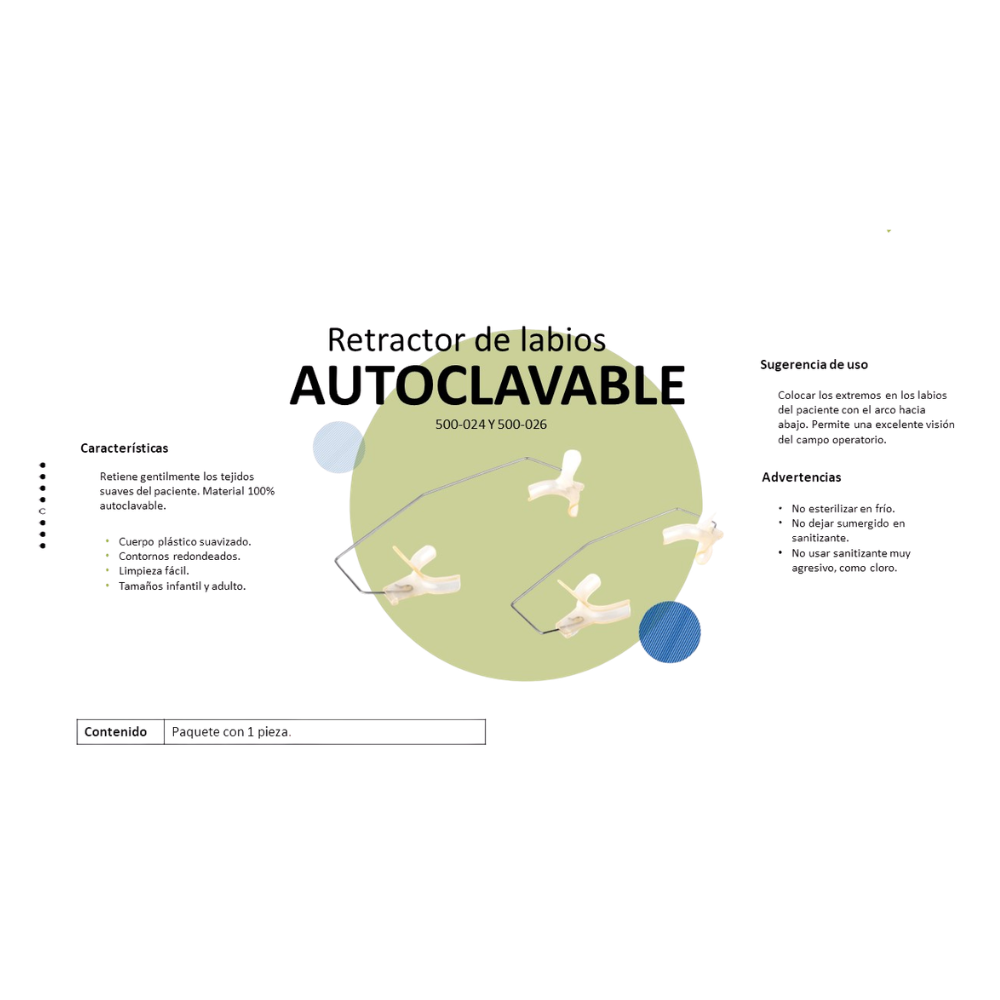 Retractor de Labio Autoclavable Adulto Borgatta 1 pieza