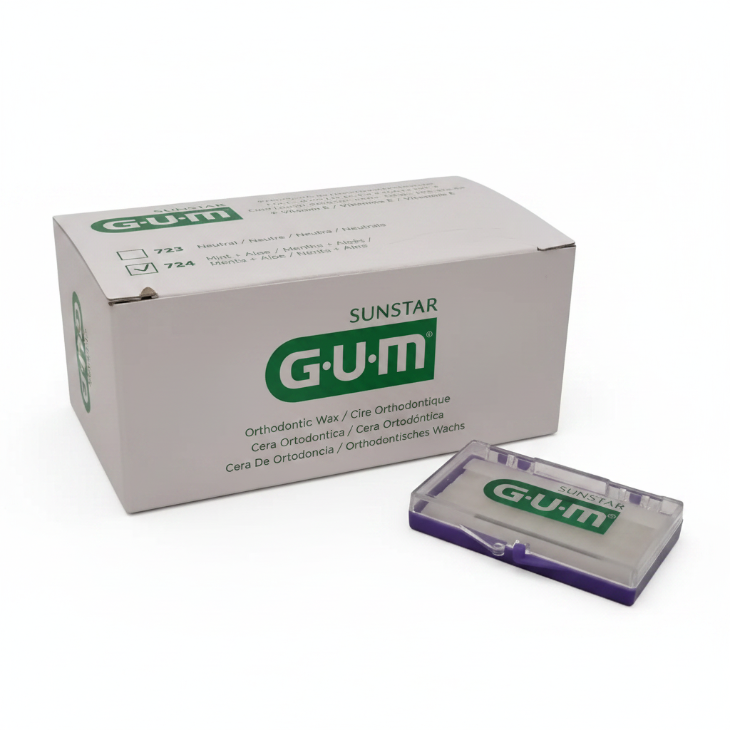 12 Estuches Cera Dental Para Brackets GUM Vitamina E y Aloe