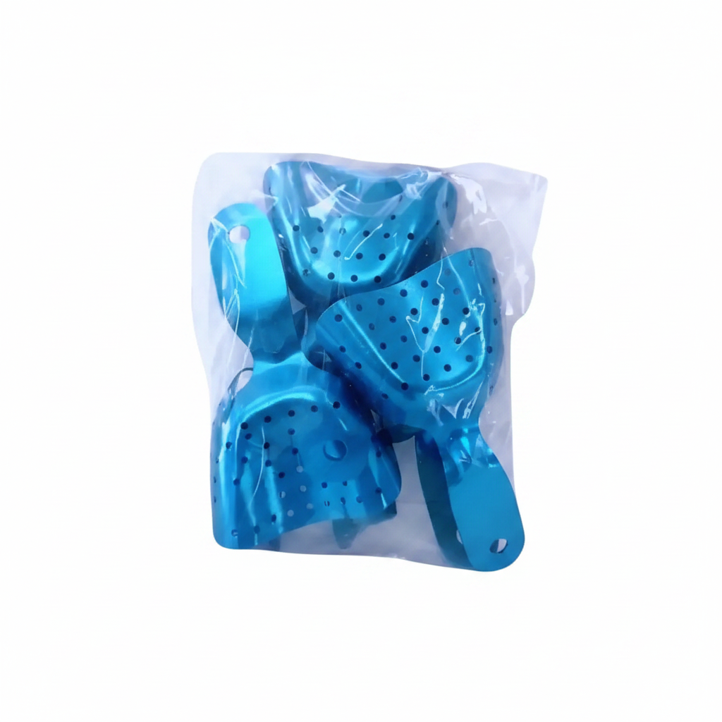 Cucharillas Dental Desdentado Aluminio Perforada Steel 6 Pzas