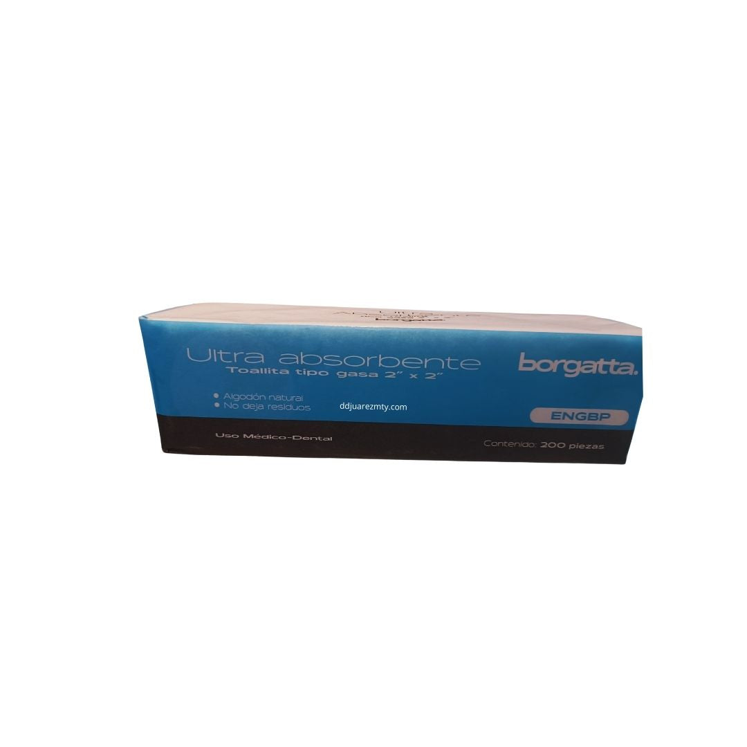 Gasas Borgatta De 4 Capas 2X2 200 Pzas