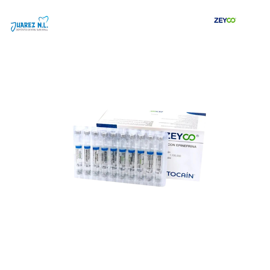 Anestesia Dentocain mepivacaina 2% c/Epinefrina Plastico - Deposito Dental Juarez