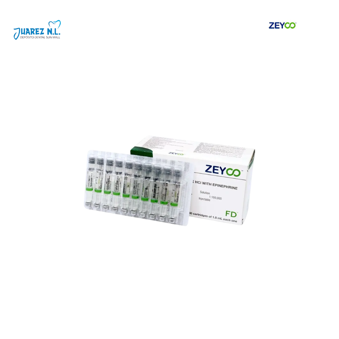 Anestesia FD 2% Zeyco caja C/ 50 pzas Plastico - Deposito Dental Juarez
