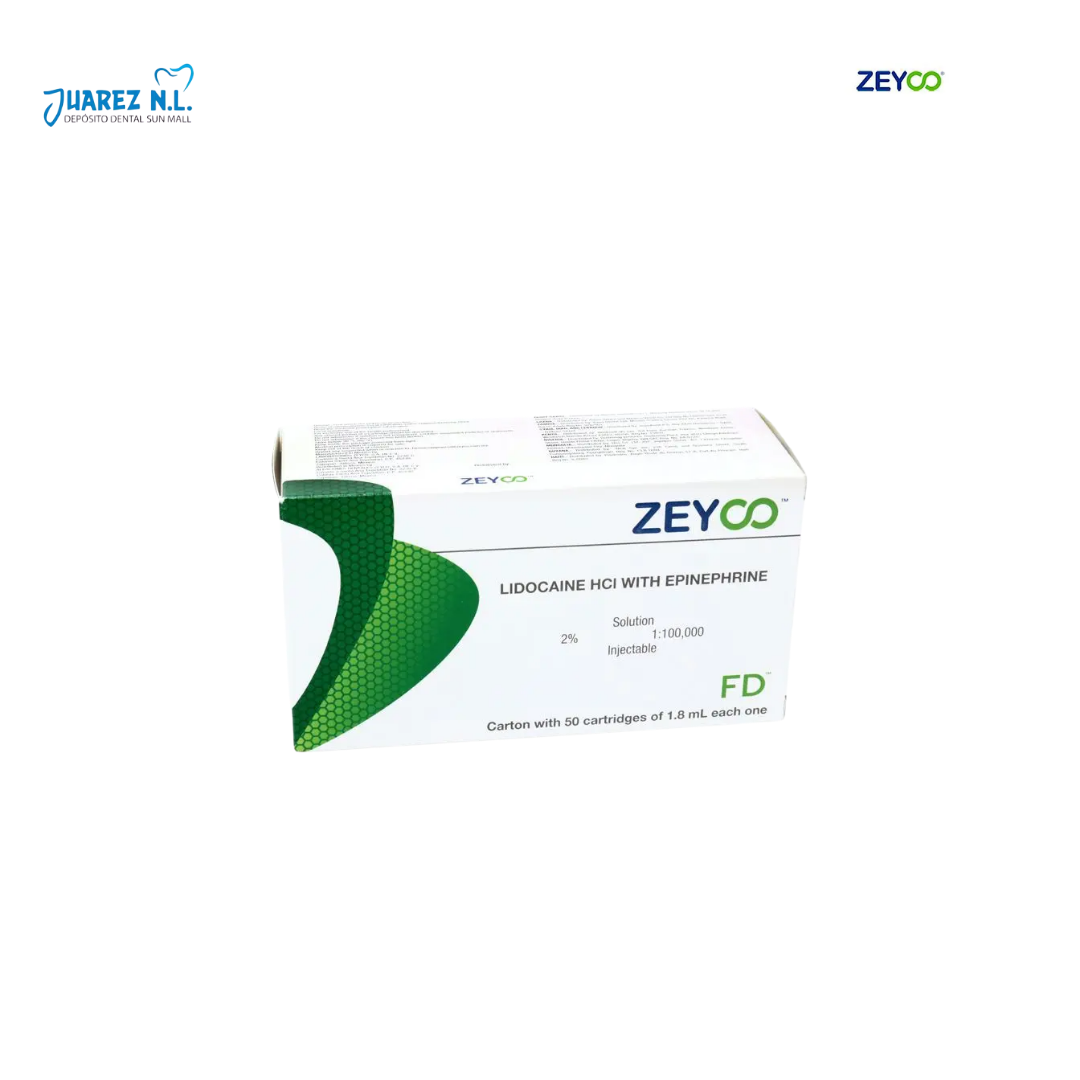 Anestesia FD 2% Zeyco caja C/ 50 pzas Plastico - Deposito Dental Juarez