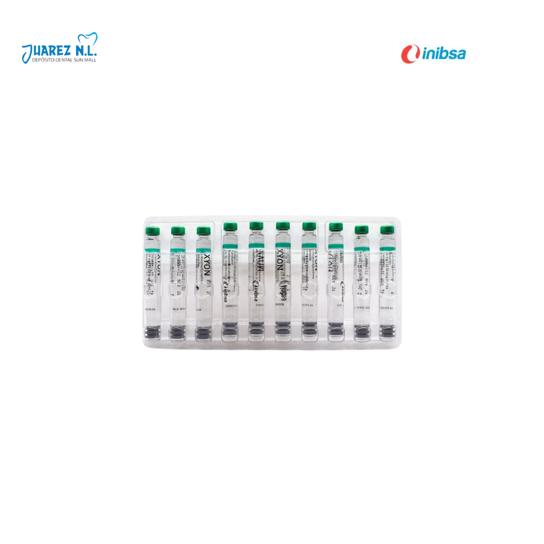 Anestesia Xyon Lidocaina Con Epinefrina 2% Vidrio 1.8 ML Inibisa Con 50 Cartuchos - Deposito Dental Juarez