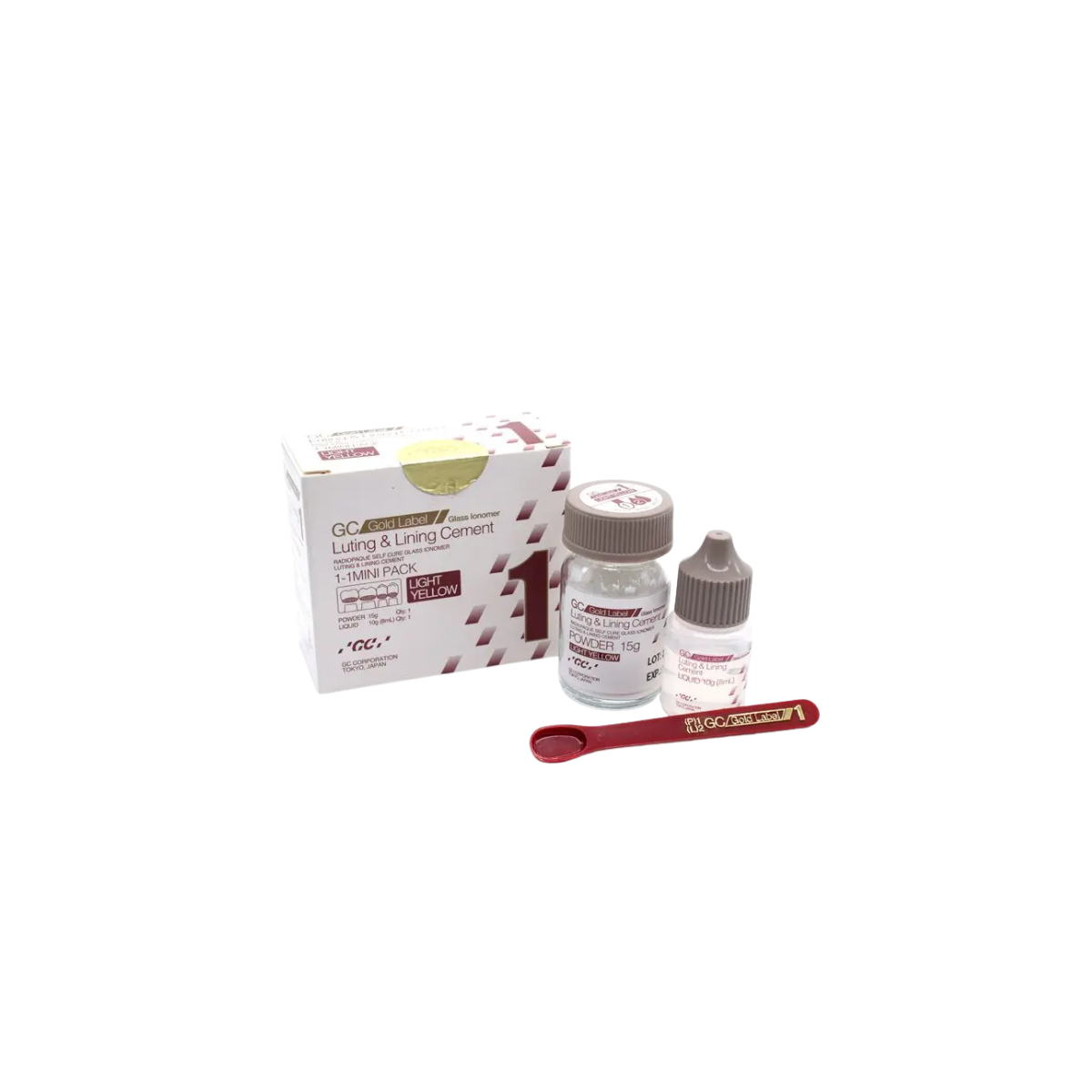 Ionómero de Vidrio Fuji Mini Gold Label GC – 15g Polvo + 8ml Líquido