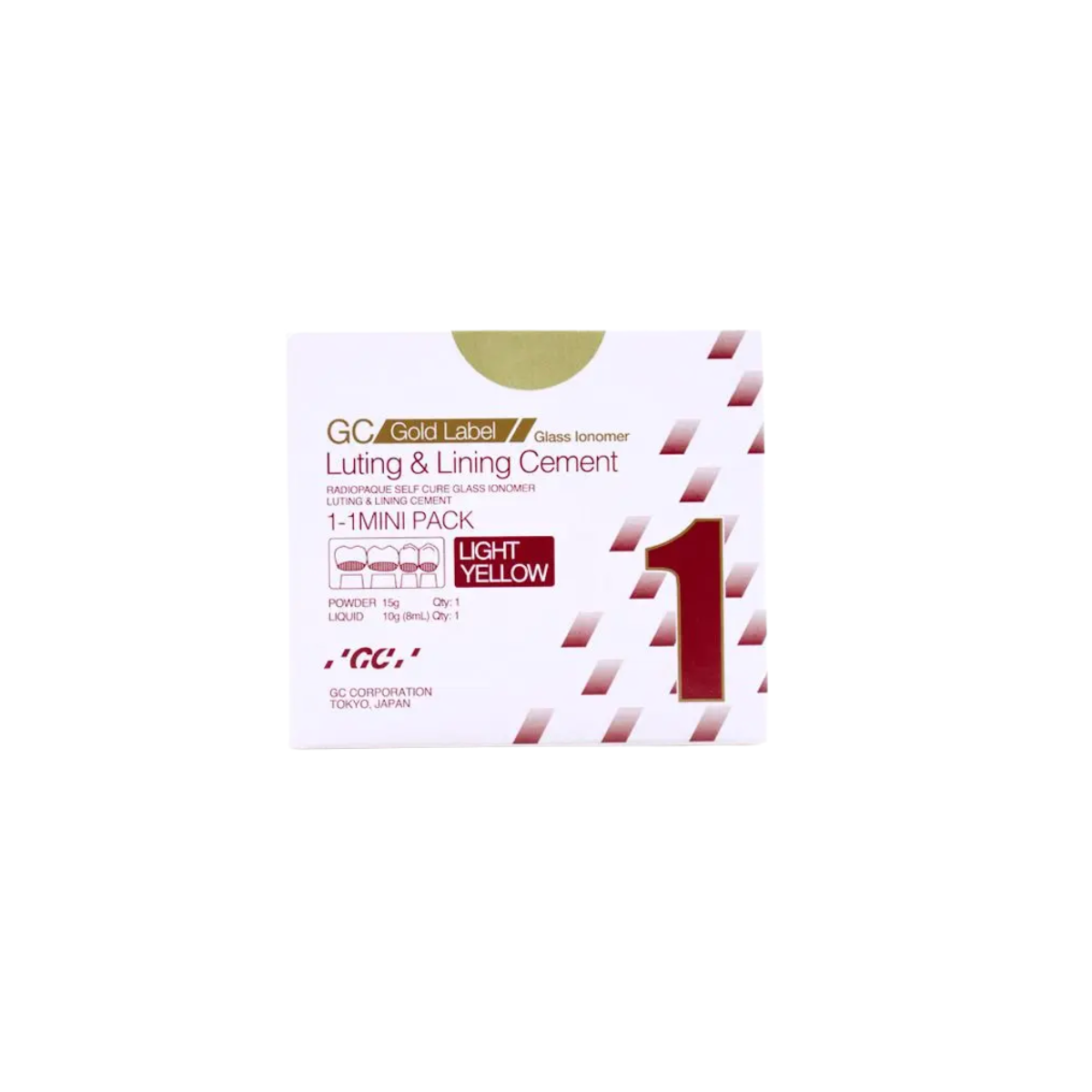 ionomero de vidrio fuji mini gold label gc 15g polvo 8ml liquido - insumo dental profesional - Deposito Dental Juarez